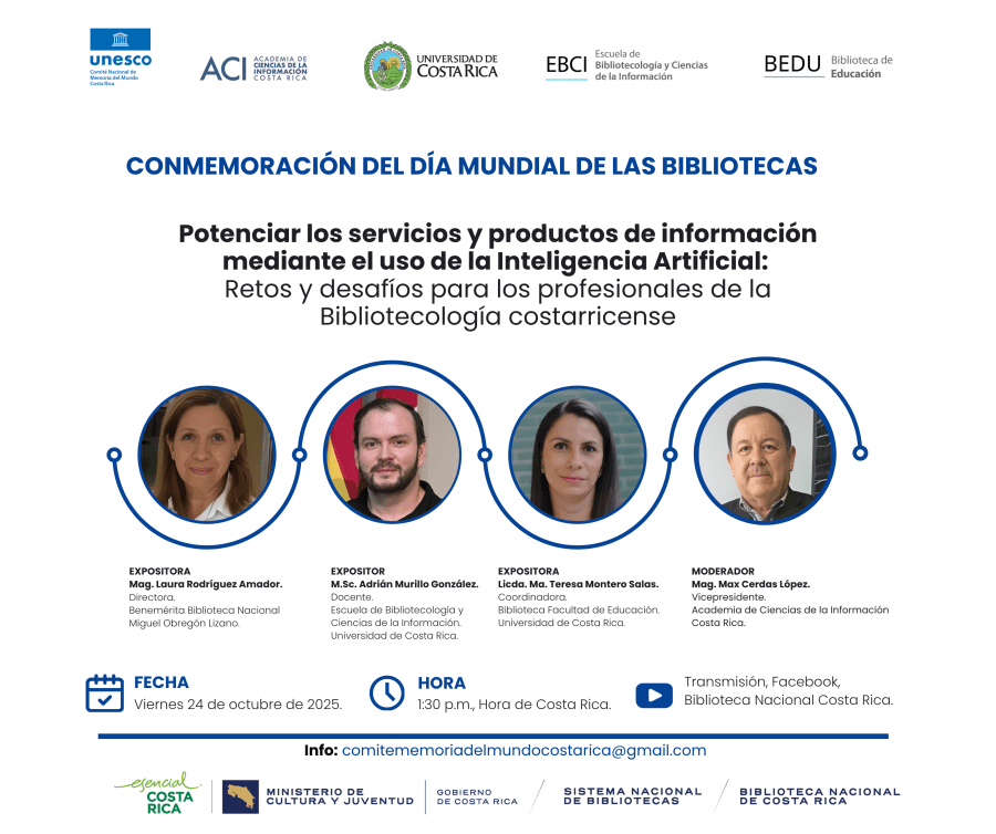 Conversatorio 'Potenciar los servicios y productos de información mediante el uso de Inteligencia Artificial'