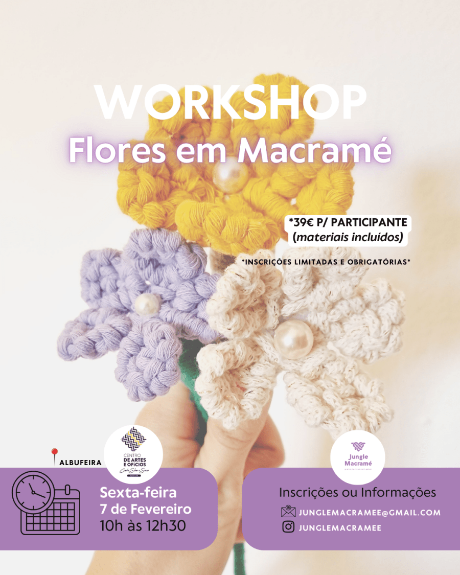 WORKSHOP FLORES EM MACRAMÉ