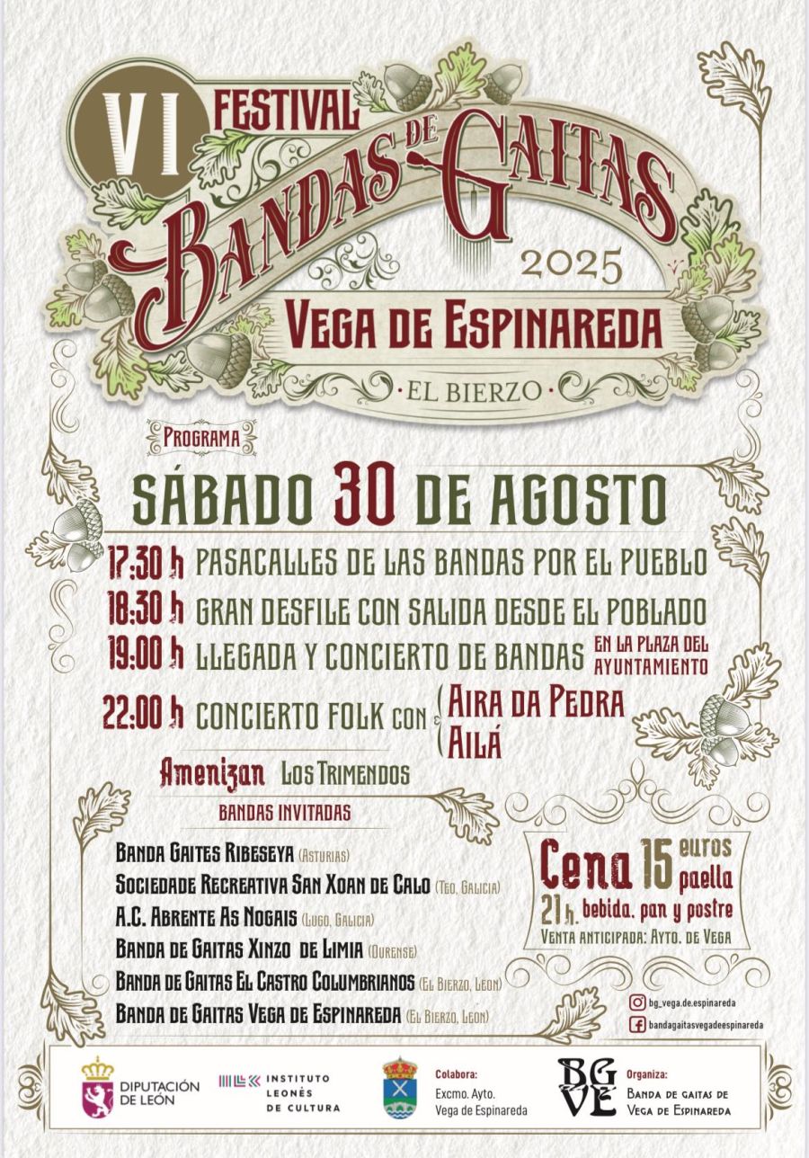 Festival de bandas de gaitas
																					@ Vega de Espinareda