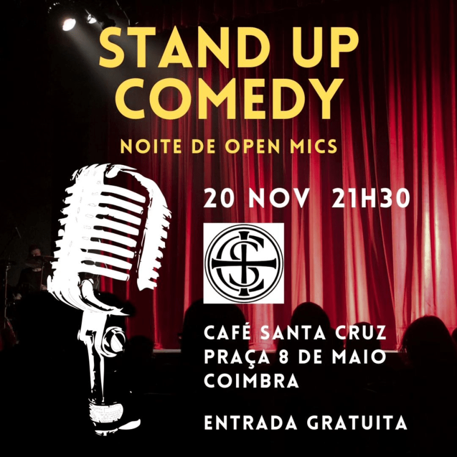 STANDUP COMEDY no Café Santa Cruz (noite de Open Mics)