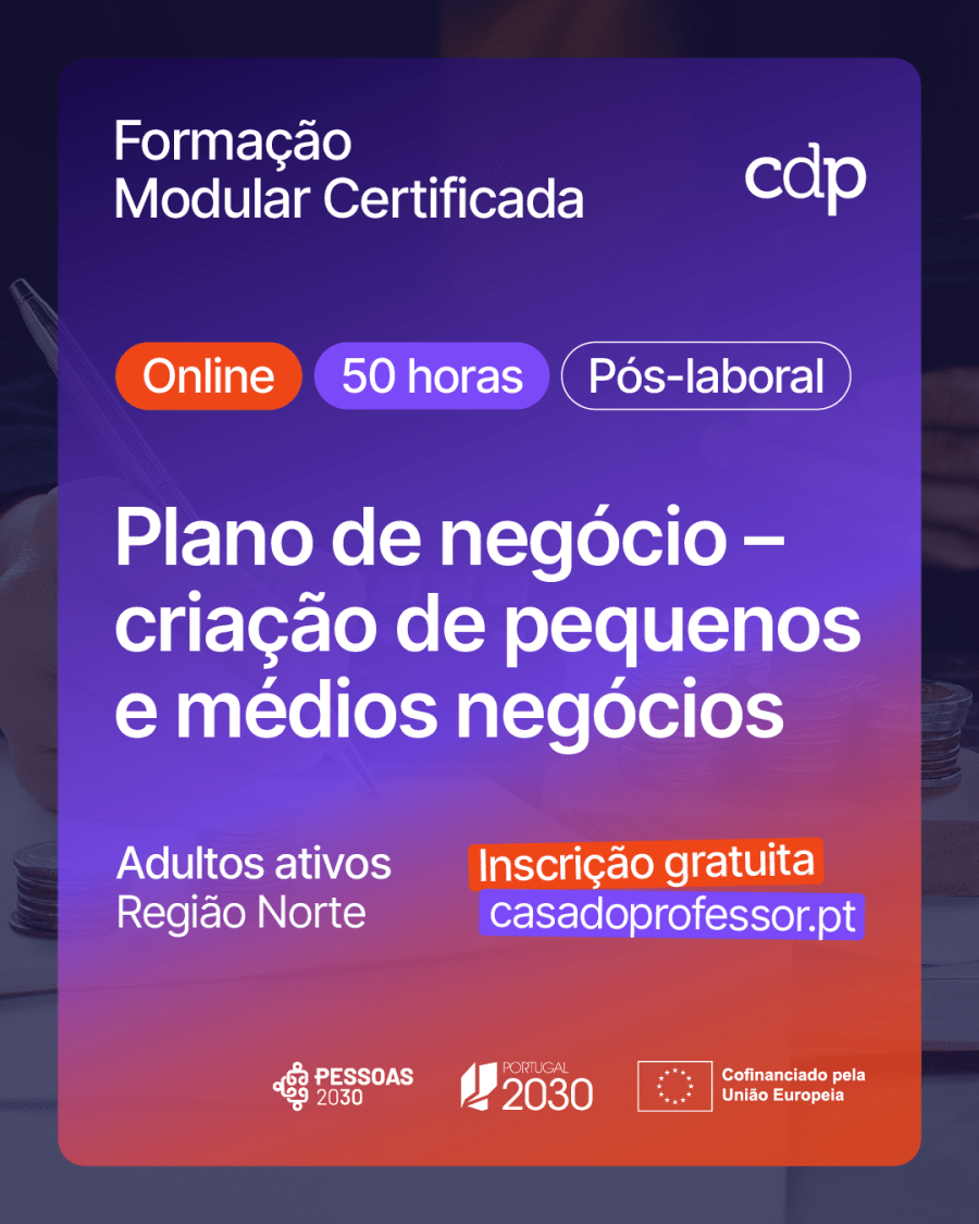 Formação gratuita: Plano de negócio – criação de pequenos e médios negócios 