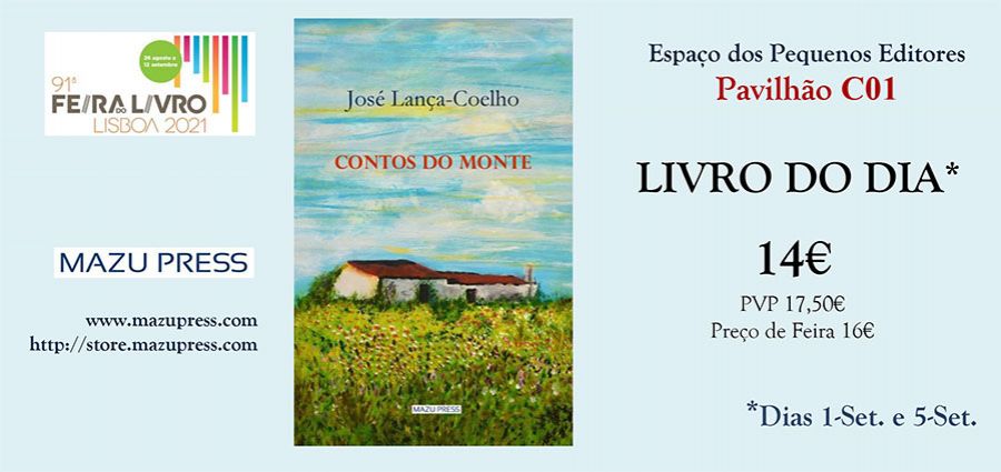 LIVRO DO DIA Mazu Press | Feira do Livro de LISBOA | Espaço dos Pequenos Editores (Pav. C01)