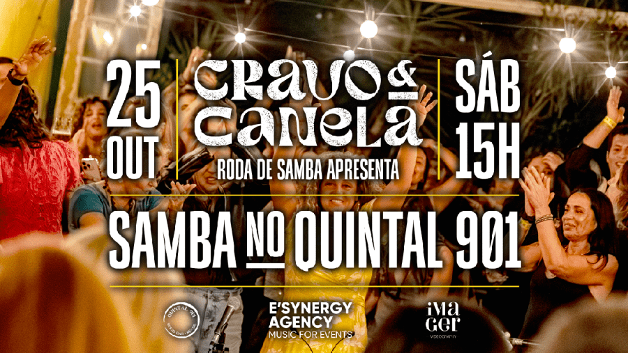 CRAVO & CANELA RODA DE SAMBA - 25 OUT 'SAMBA NO QUINTAL 901'