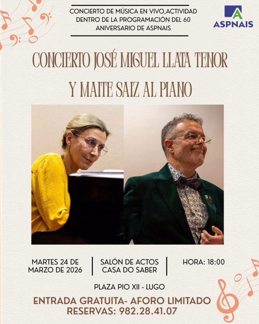 CONCIERTO | José Miguel Llata (tenor) y Maite Saiz (piano)