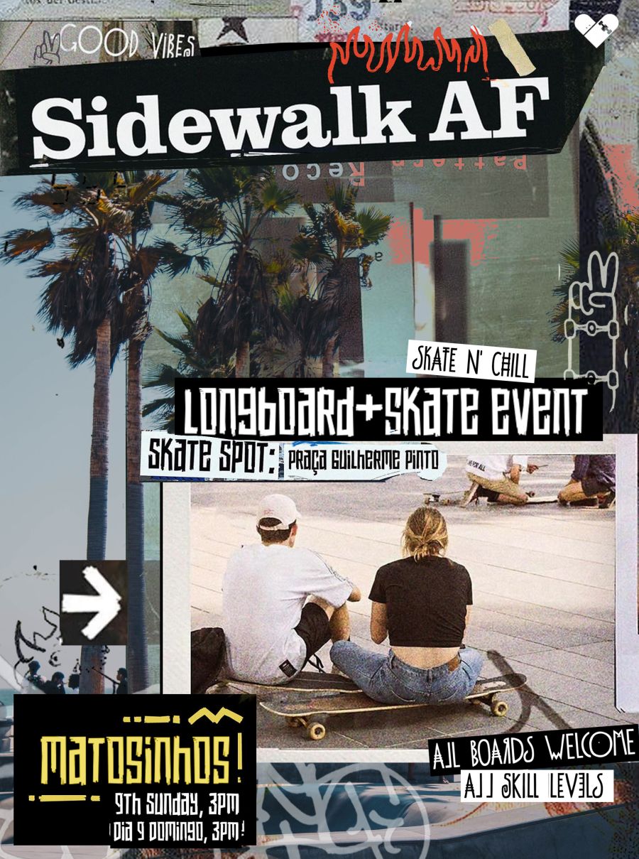  Editar 18:00 Skate 'n' Chill - Longboard Skate Sessions by Sidewalk AF DOM 24 Setembro 2023 Skate 'n' Chill - Longboard Skate Sessions by Sidewalk AF