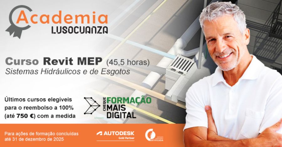 Academia Luso Cuanza - Curso Revit MEP - Sistemas Hidráulicos e de Esgotos