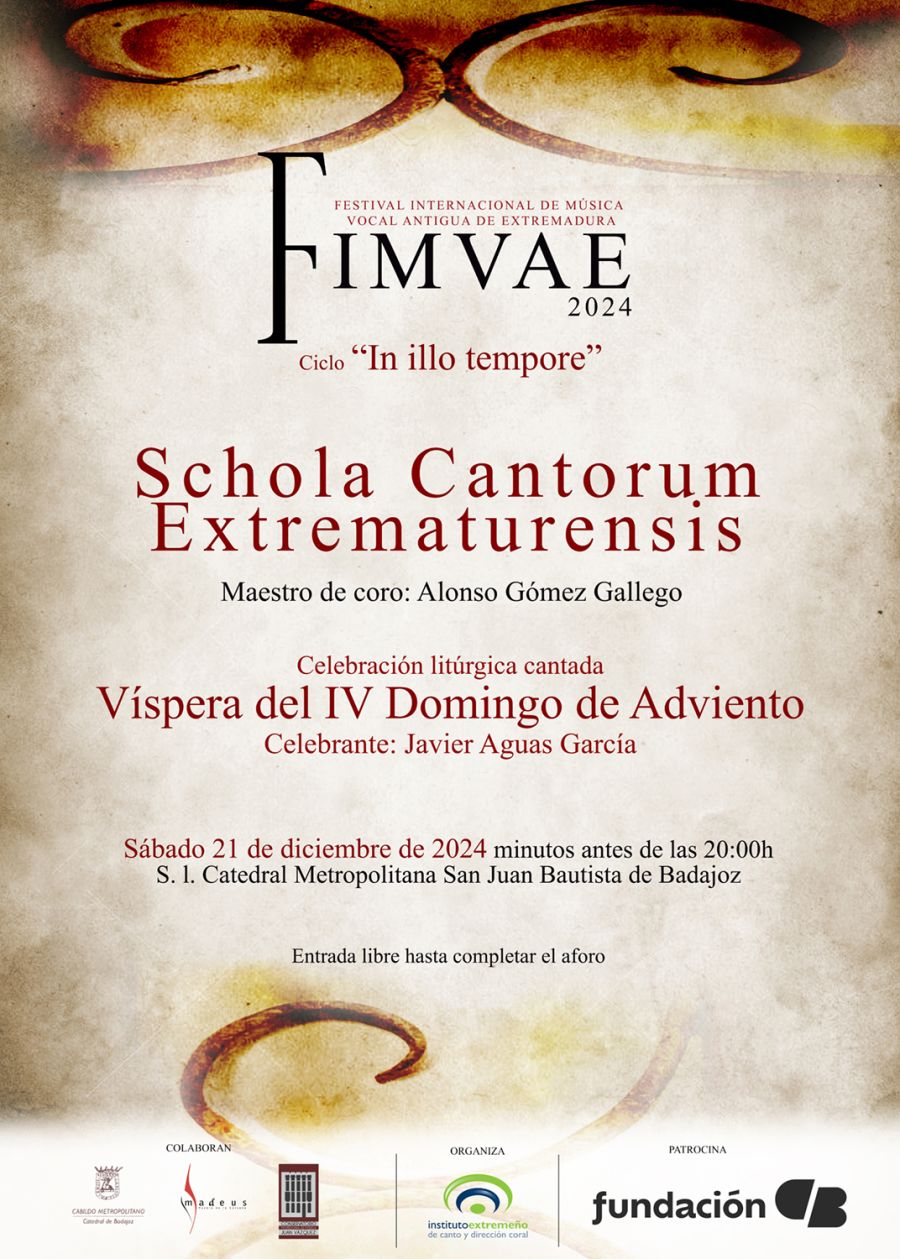 Celebración litúrgica cantada Vísperas del IV Domingo de Adviento