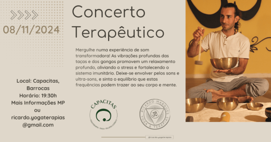 ✨ Concerto Terapêutico de Som com Taças e Gongos ✨