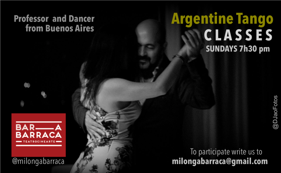 Aulas de Tango Argentino no Bar A Barraca |  Domingos  