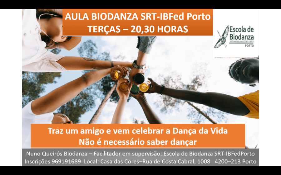 Aula de Biodanza no Porto - Grupo Regular de Integração.