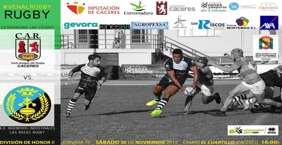Jornada 10 - D.H. B - Extremadura C.A.R. Cáceres - A.D. I. Industriales Las Rozas Rugby