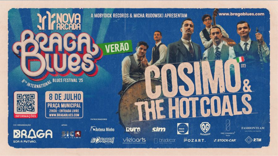 Cosimo & The Hot Coals (IT) - Festival Nova Arcada Braga Blues 2025 - Verão