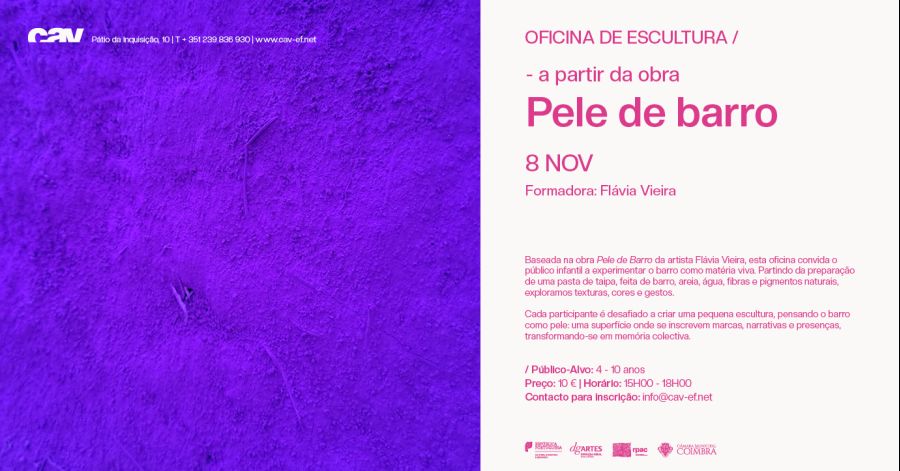 Oficina de Escultura - a partir da obras Pele de barro