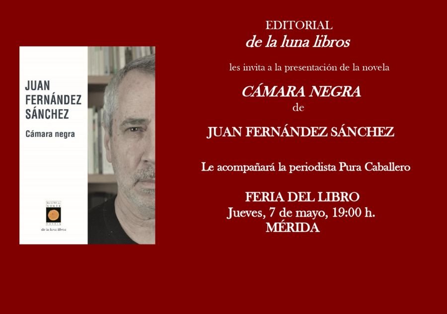 Presentación de la novela Cámara negra de Juan Fernández Sánchez en la Feria del Libro de Mérida