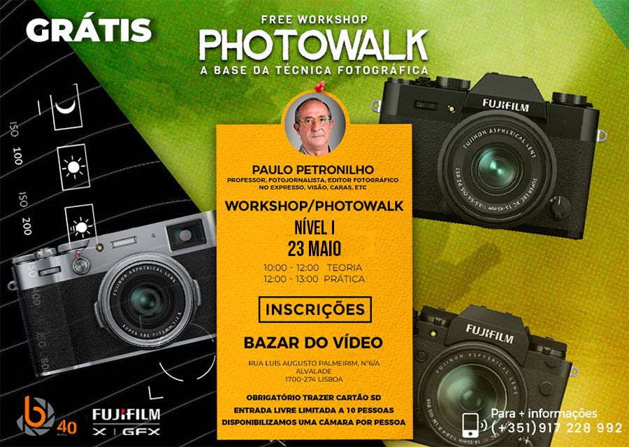 Evento Fujifilm | Workshop/Photowalk | A Base da Técnica Fotográfica com Paulo Petronilho.