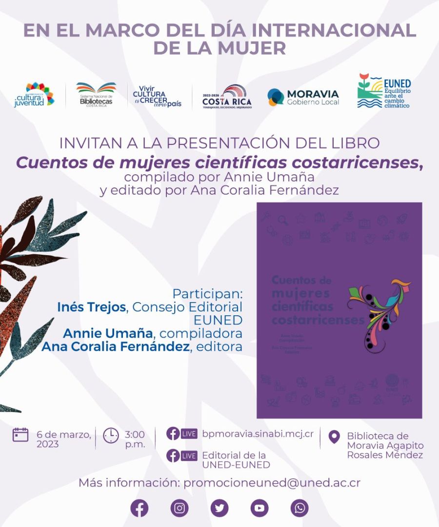 Presentación de libro. Cuentos de mujeres científicas costarricenses