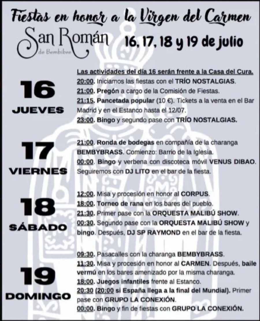Grandes Fiestas en San Román de Bembibre