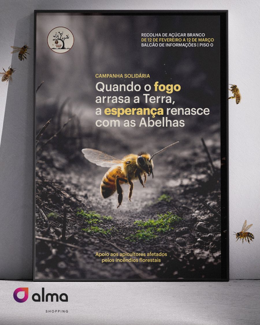 Alma Shopping promove campanha solidária para apoio aos apicultores afetados pelos incêndios florestais  