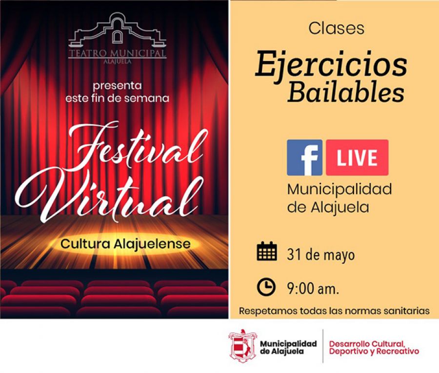 Ejercicios bailables. Festival Virtual de Cultura Alajuelense.