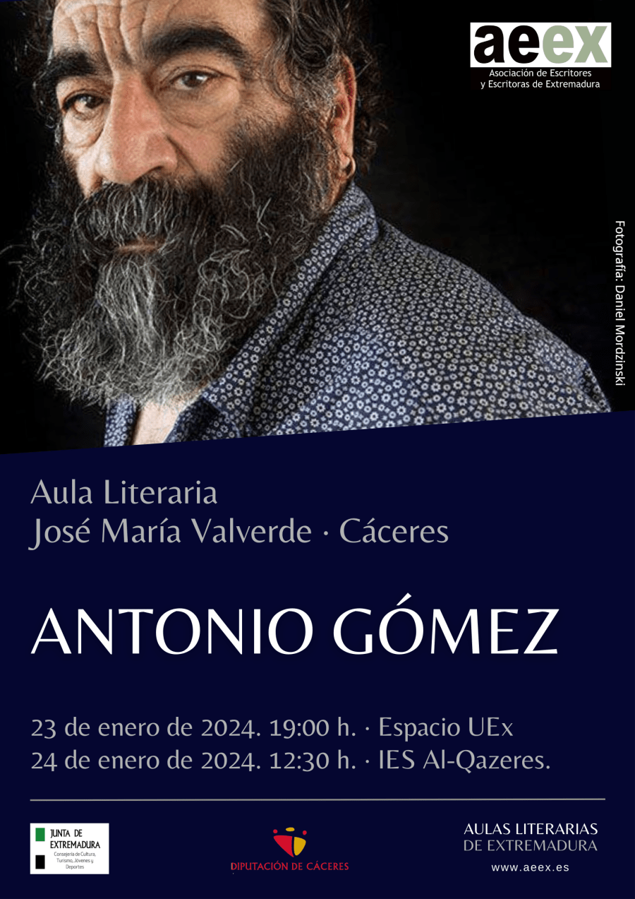 Antonio Gómez en el Aula 'José María Valverde'. AEEX