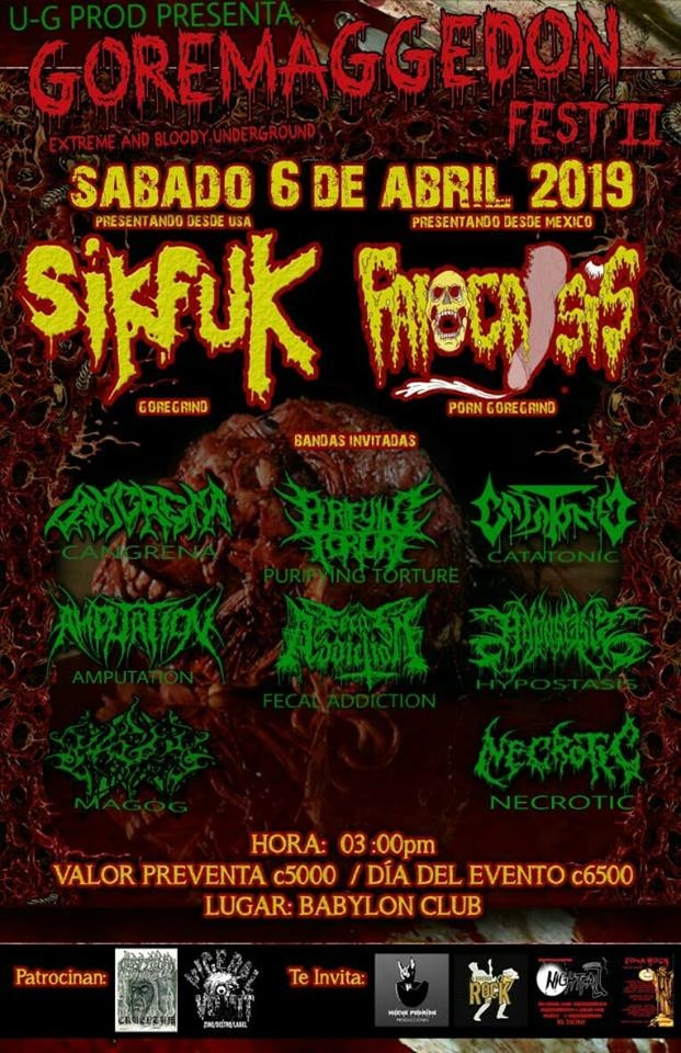Goremaggedon fest II. Varias bandas. Gore, death, black-metal