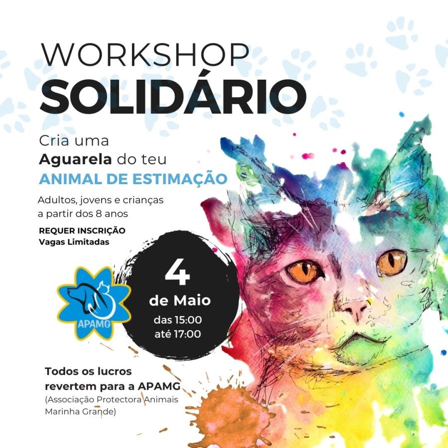Workshop Solidário - Pinta uma Aguarela do Teu Animal de Estimação